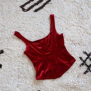 Vintage Nordstrom Y2K Cropped Velvet Bustier